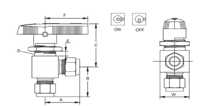 Q94SA 90 °right angle stainless steel ferrule ball valve